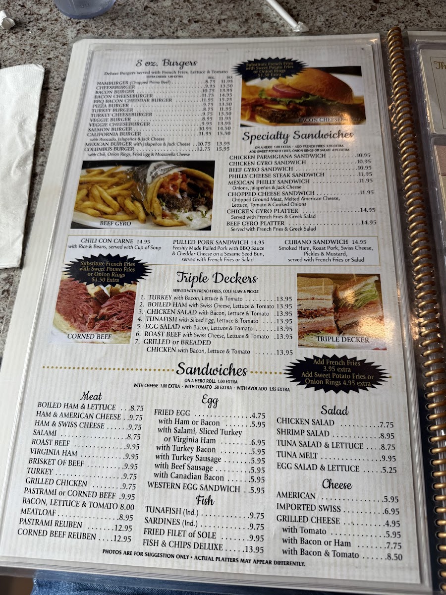 Columbus Diner Menu - Image 2